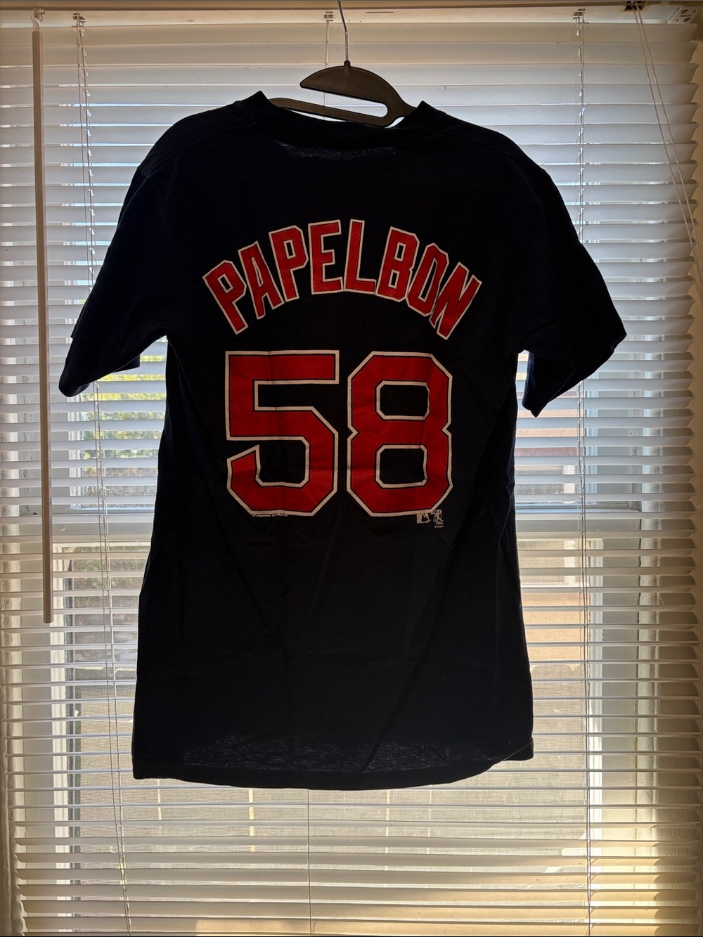 Never worn- Red Sox t-Shirt Navy Short Sleeve 'Papelbon 58' Sports Tee